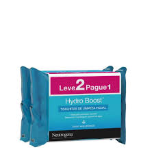 Neutrogena Hydro Boost Duo Toalhitas de limpeza facial 2 x 25 Unidade(s) com Oferta de 2ª Embalagem